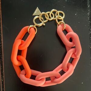 Serefina Chunky Orange Chain Bracelet